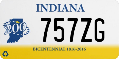 IN license plate 757ZG