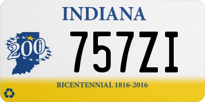 IN license plate 757ZI