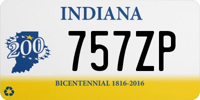 IN license plate 757ZP