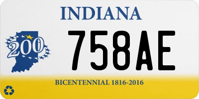 IN license plate 758AE
