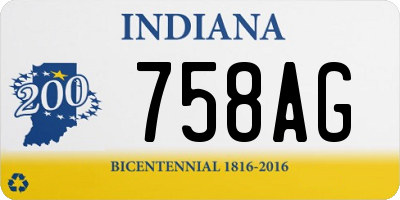 IN license plate 758AG