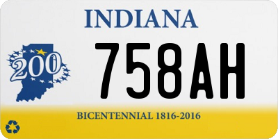 IN license plate 758AH