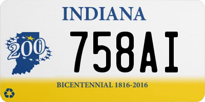IN license plate 758AI