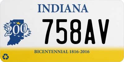 IN license plate 758AV