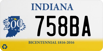 IN license plate 758BA