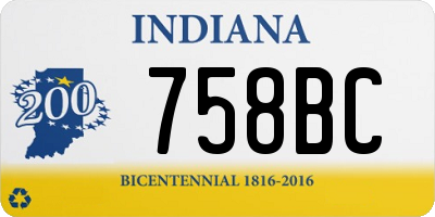 IN license plate 758BC