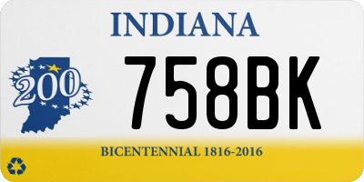 IN license plate 758BK