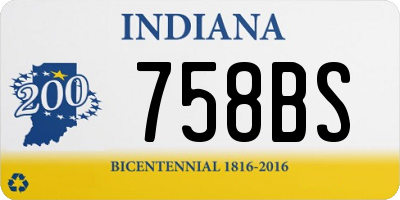 IN license plate 758BS