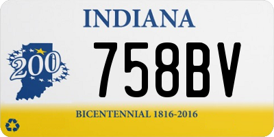 IN license plate 758BV