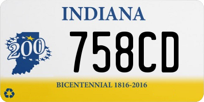 IN license plate 758CD