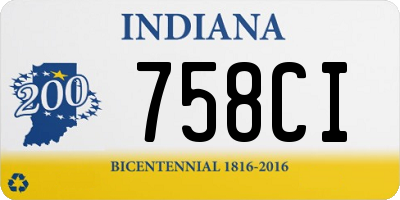 IN license plate 758CI