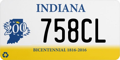IN license plate 758CL