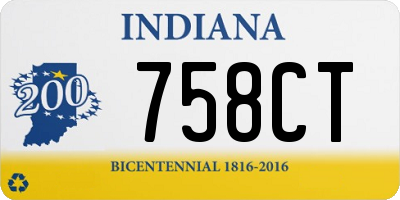 IN license plate 758CT