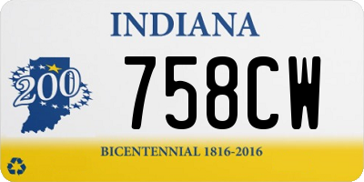 IN license plate 758CW
