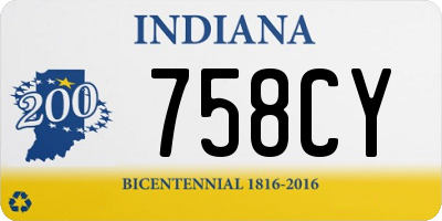 IN license plate 758CY