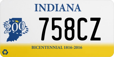 IN license plate 758CZ