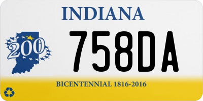 IN license plate 758DA