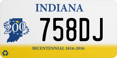 IN license plate 758DJ