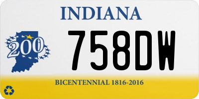 IN license plate 758DW