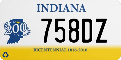 IN license plate 758DZ