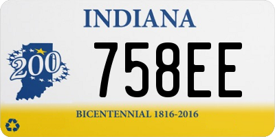 IN license plate 758EE