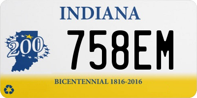 IN license plate 758EM