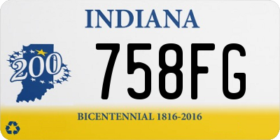 IN license plate 758FG