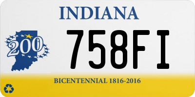 IN license plate 758FI