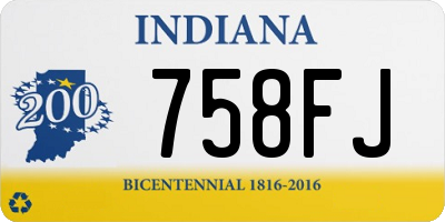 IN license plate 758FJ