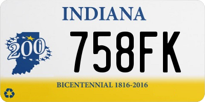 IN license plate 758FK