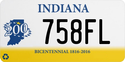 IN license plate 758FL