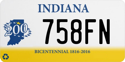 IN license plate 758FN