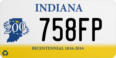 IN license plate 758FP