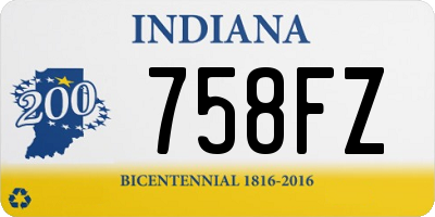 IN license plate 758FZ