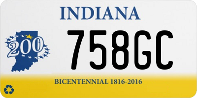 IN license plate 758GC