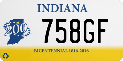 IN license plate 758GF