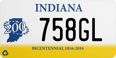 IN license plate 758GL