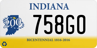 IN license plate 758GO