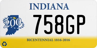 IN license plate 758GP