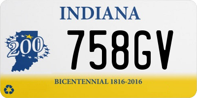 IN license plate 758GV