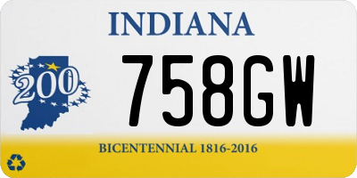 IN license plate 758GW