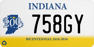 IN license plate 758GY