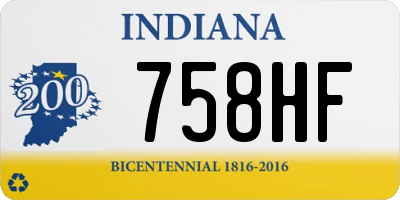 IN license plate 758HF