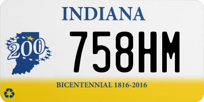 IN license plate 758HM