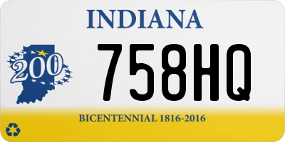 IN license plate 758HQ