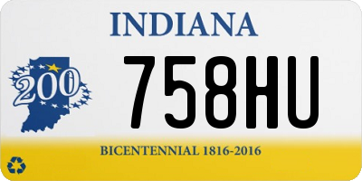 IN license plate 758HU