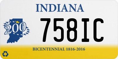 IN license plate 758IC