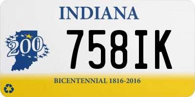 IN license plate 758IK