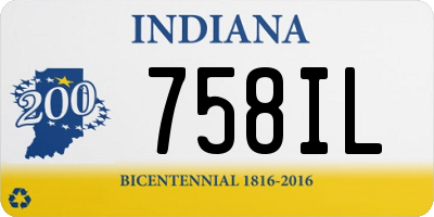 IN license plate 758IL