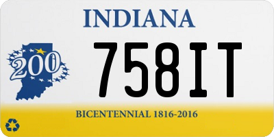 IN license plate 758IT